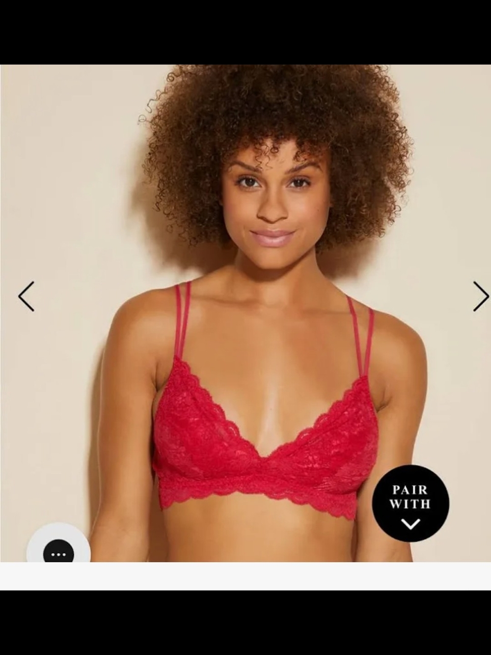 Cosabella NSN Mystic Red Lace Double-Strap Bralette